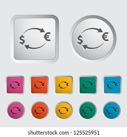 Currency exchange single icon. Vector illustration.