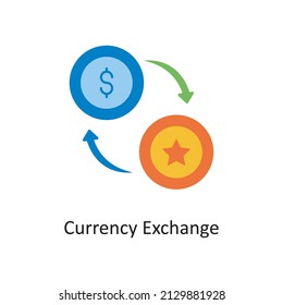 Currency Exchange vector Flat Icon Design illustration. Discounts And Loyalty Programs Symbol on White background EPS 10 File