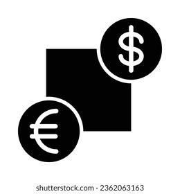 Currency Exchange Vector Glyph Icon For Personal And Commercial Use.
