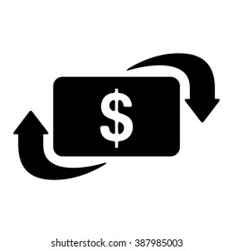 Currency exchange vector icon.