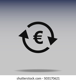 Currency exchange vector icon