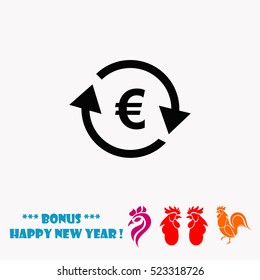 Currency exchange vector icon