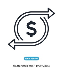 Currency exchange Vector Icon. Money symbol vector illustration