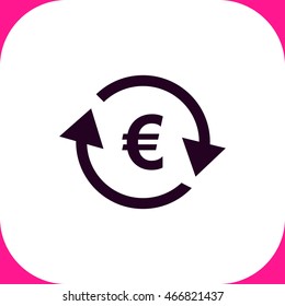 Currency exchange vector icon on white background.