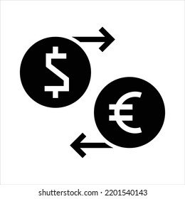 Currency exchange vector icon symbol design