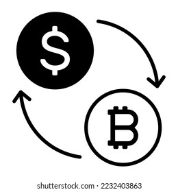 currency exchange vector icon in trendy style