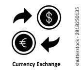 Currency Exchange Vector Icon which can easily modify or edit

