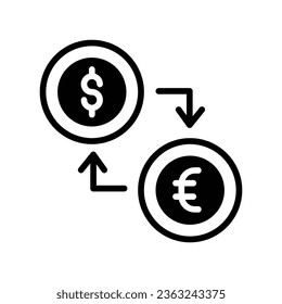 Currency exchange vector icon which can easily modify or edit


