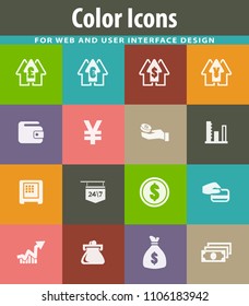 Currency exchange vector icons for user interface design
