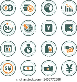 Currency exchange vector icons for user interface design