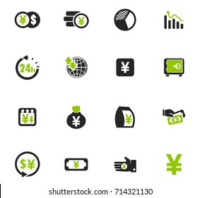 Currency exchange vector icons for user interface design