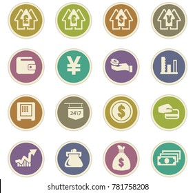 Currency exchange vector icons for user interface design