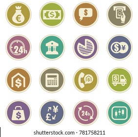 Currency exchange vector icons for user interface design