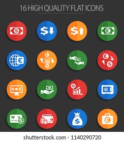 currency exchange vector icons for web and user interface design