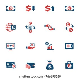 currency exchange vector icons for web and user interface design