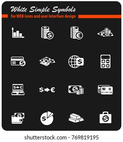 currency exchange vector icons for web and user interface design