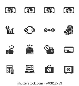 currency exchange vector icons for your creative ideas