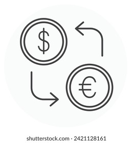Vektorgrafik-Design des Devisenaustauschs