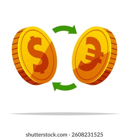 Currency exchange vector isolated illustration
