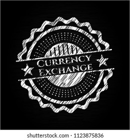 Currency Exchange written with chalkboard texture