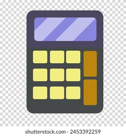 Intercambiador de divisas, tecnología, calculadora, cálculo, criptomoneda, diseño plano, Imagen simple, estilo de dibujos animados. Concepto de hacer dinero. Icono de línea de Vector para negocios y publicidad