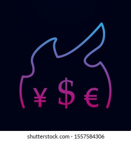 Currency fire nolan icon. Simple thin line, outline vector of trade wars icons for ui and ux, website or mobile application
