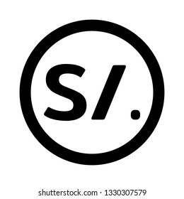 Currency flat icon symbols coin in black circle and white background : Peru’s Peruvian sol PEN vector illustration in black and white.