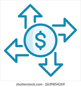 Currency Fluctuation Icon Element For Design