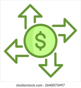 Currency Fluctuation Icon Element For Design