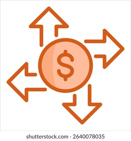 Currency Fluctuation Icon Element For Design