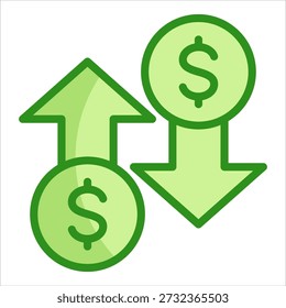 Currency Fluctuation Icon Element For Design
