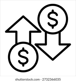 Currency Fluctuation Icon Element For Design