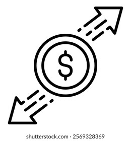 Currency Fluctuations Icon Element For Design