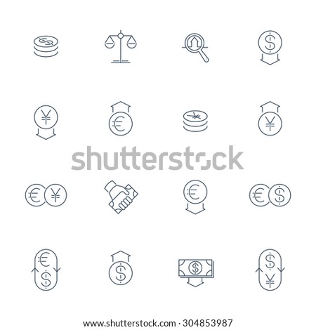 Currency Forex Trading Dollar Euro Yuan Stock Vector Royalty Free - 
