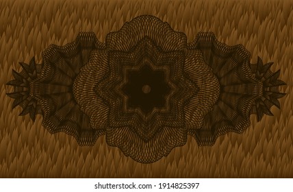 Currency Fur badge. Pet classic background. Artistic illustration. 
