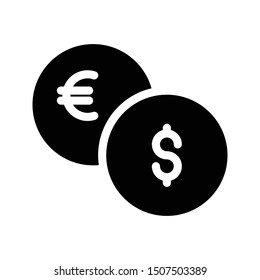 currency glyph flat vector icon