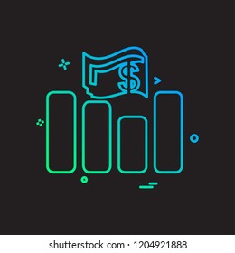 currency graph dollar icon