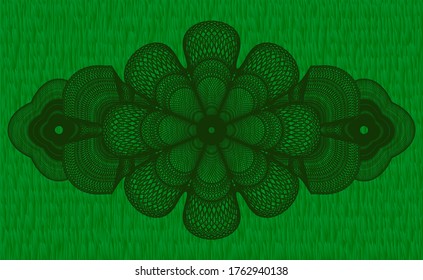 Currency grass grama badge. Eco classic background. Vector illustration. 