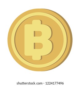 Currency icon coin : Thai baht THB vector illustration sign symbols.