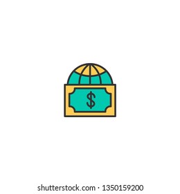 Currency icon design. Marketing icon vector illustration