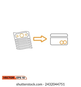 Currency icon design vector graphic of template, sign and symbol, line style