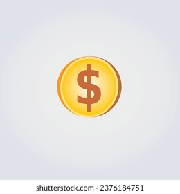 Currency Icon Dollar Logo Button Illustration