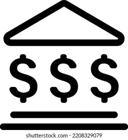 Currency Icon Line Art Template Design