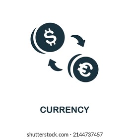 Currency icon. Monochrome simple Currency icon for templates, web design and infographics