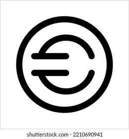 icono de moneda, en un fondo blanco.