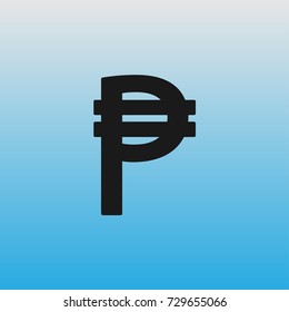 Currency icon of the Philippines on a blue background