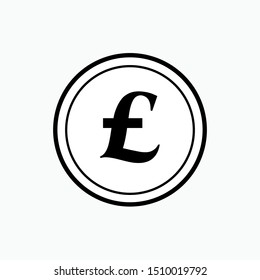 Currency Icon : Poundsterling - Vector, Sign and Symbol for Design, Presentation, Website or Apps Elements.