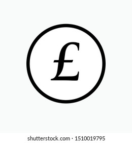 Currency Icon : Poundsterling - Vector, Sign and Symbol for Design, Presentation, Website or Apps Elements.