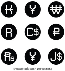 currency icon set