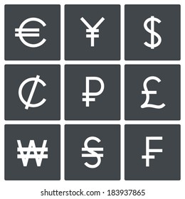currency icon set